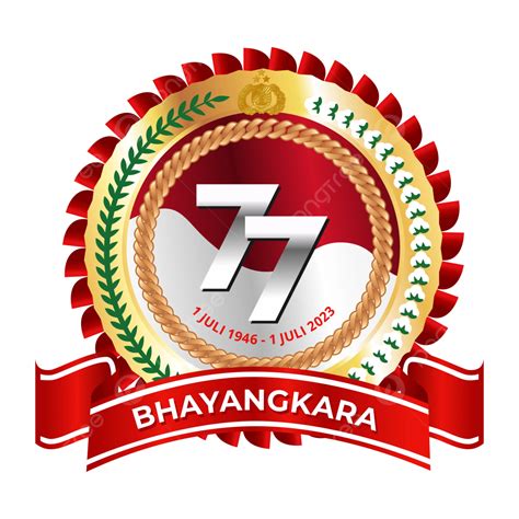 Logo Of Polri Anniversary 2023 Or Bhayangkara S 77th Vector, Bhayangkara 2023 Anniversary Logo ...