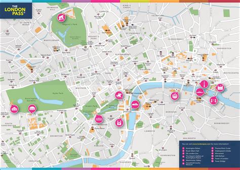 London pass map - Ontheworldmap.com