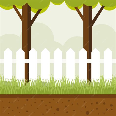 Premium Vector | White wooden fence isolated background