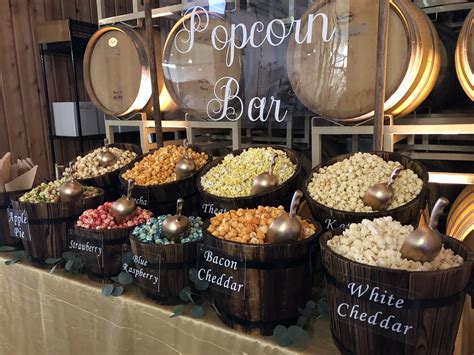 Large Popcorn buffet | Popcorn bar, Wedding popcorn bar, Sweet buffet