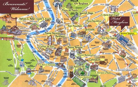 Rome guide map - Map of Rome guide (Lazio - Italy)