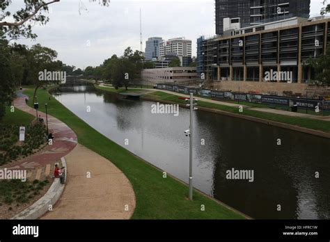 The Parramatta River viewed from Lennox Bridge, Church Street ...