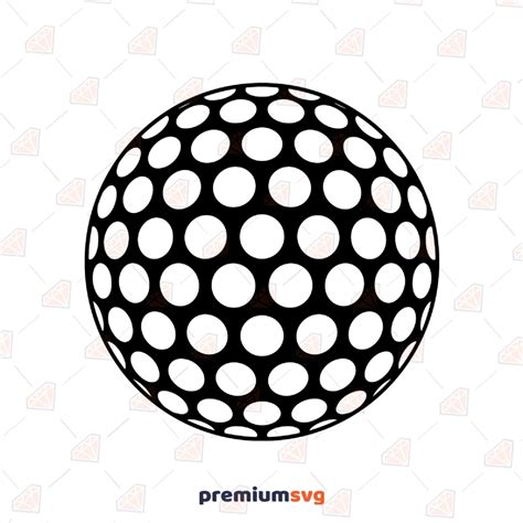 Golf Ball Silhouette SVG Cut File, Instant Download | PremiumSVG