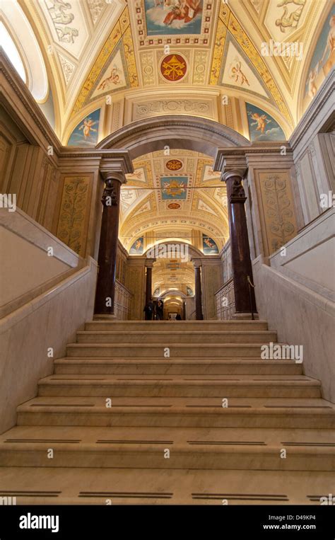 Vatican Museum stairs, Rome, Italy Stock Photo - Alamy