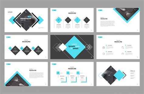 Premium Vector | Business presentation slide layout design template