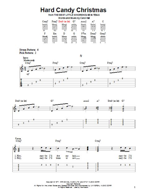 Hard Candy Christmas by Dolly Parton - Easy Guitar Tab - Guitar Instructor