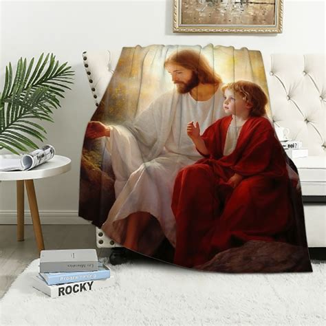 Nawypu Jesus Christ Blanket Christian Religious Bible Verse Scripture Throw Inspirational Gifts ...