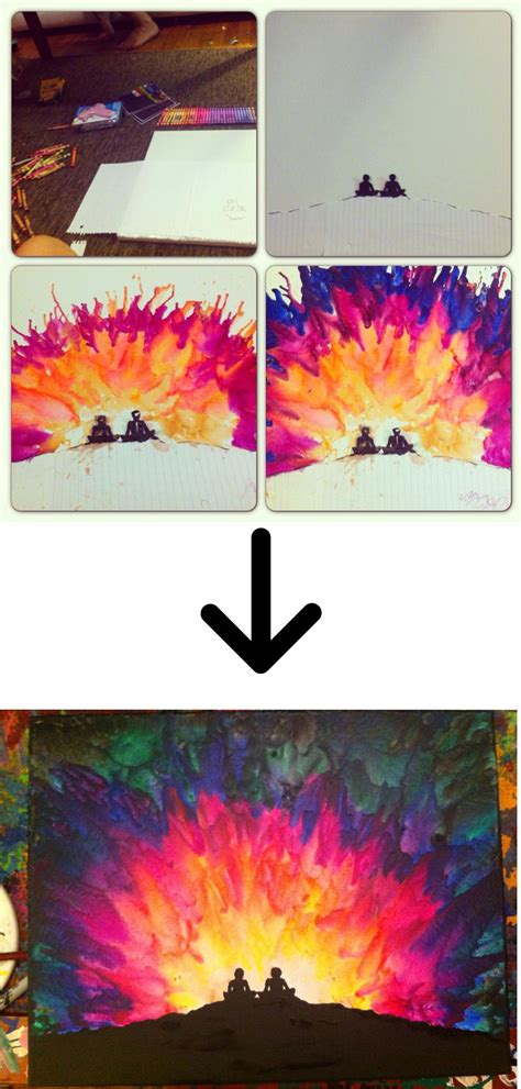 Melted crayon art!! This one the best so far! | melting crayons diy | Pinterest | Melted crayons ...