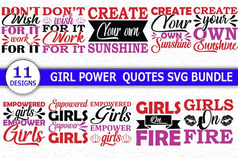 Girl Power ,Quotes SVG Designs Bundle, Graphic by ss studio · Creative Fabrica