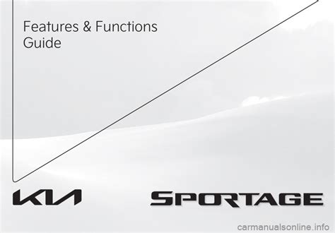 dashboard KIA SPORTAGE 2023 Features and Functions Guide (66 Pages)