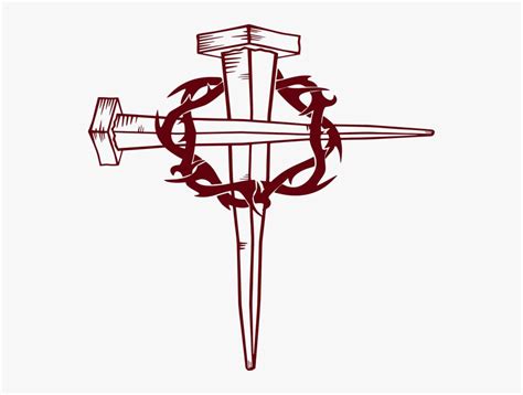 Clip Art Cross With Crown Of Thorns - Crown Of Thorns Cross, HD Png ...