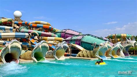 [HD] Slithers Water Slides Ride - Yas Waterworld Water Park - YouTube