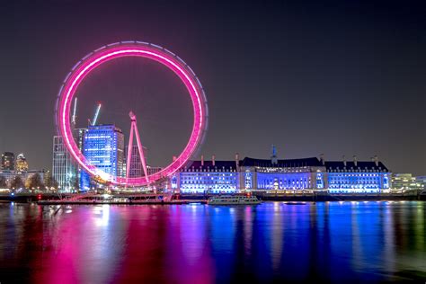 London Eye During Night Time · Free Stock Photo