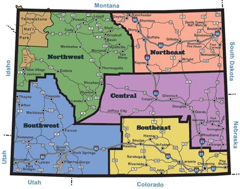 state map of wyoming cities - Google Search | MAPS | Pinterest ...