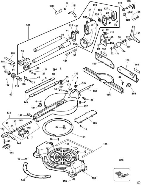 Dewalt Dw708 Mitre Saw (type 2) Spare Parts SPARE_DW708/TYPE_2 from ...