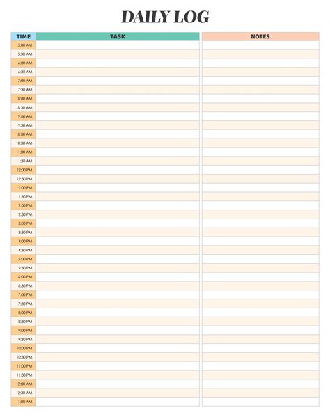 7 Best Images Of Printable Daily Log Sheets Templates Daily Work Log ...