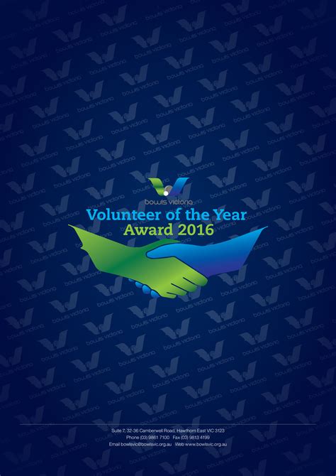 Volunteer Of The Year Award Template