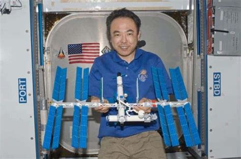 Astronaut builds lego ISS on board the ISS