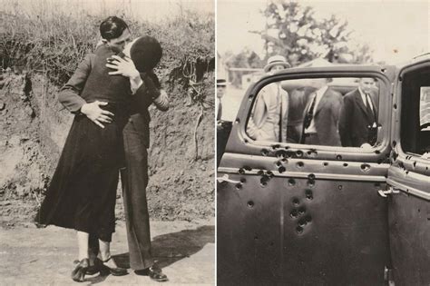 Bonnie and Clyde split screen Kiss and Death Car vintage photo reproduction 012 - Gold Record ...