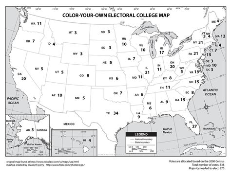 Color-Your-Own Electoral College Map | I mashed this togethe… | Flickr