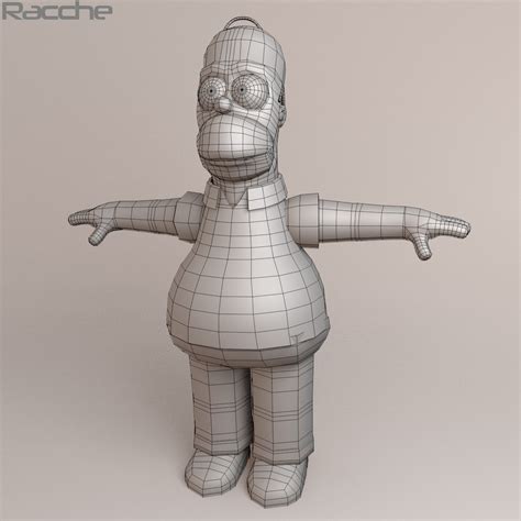 3d homer simpson model