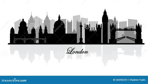 Victorian London Skyline Silhouette