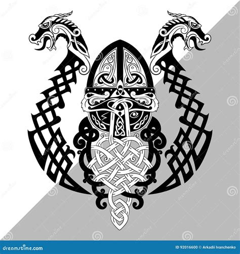 Odin, Wotan. Old Norse And Germanic Mythology God In Viking Age. Cartoon Vector | CartoonDealer ...