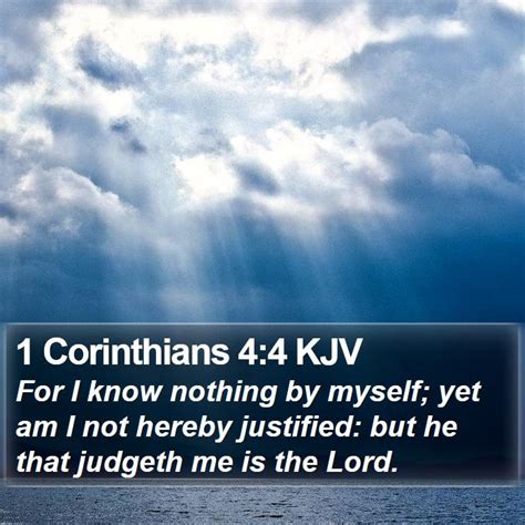 1 Corinthians 4:4 KJV Bible Verse Images