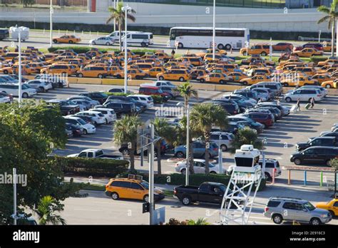 Port of Miami Parking lot, Miami, Florida, USA Stock Photo - Alamy