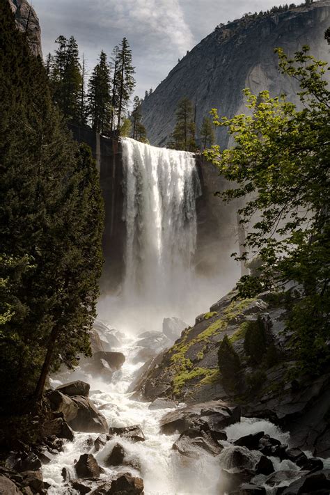 The mist trail, Yosemite, California, by Russell Lovett..... #waterfall ...