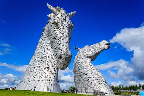 The Kelpies, Falkirk, Scotland ~ The largest equine sculpture in the world, the two horses ...