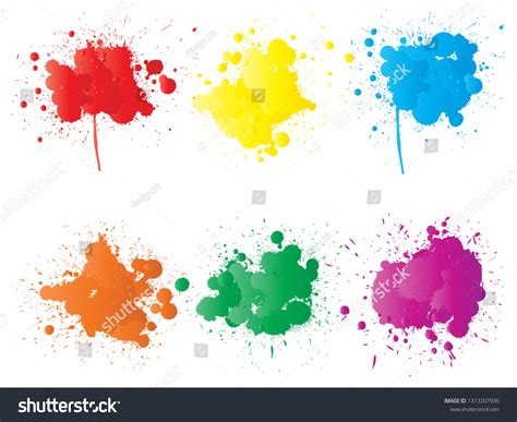 Vector Collection Artistic Grungy Paint Drop Stock Vector (Royalty Free) 1313207930 | Shutterstock