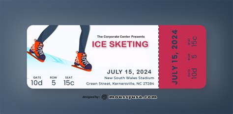 3+ Ice Skating Ticket template free psd | Mous Syusa