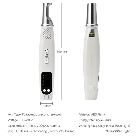 Portable Rechargeable Laser Tattoo Removal Pen Scar Spot Pigment ...