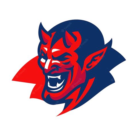 Premium Vector | Vicious Devil Mascot Logo in Quarter View