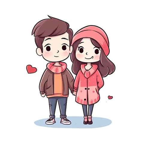 Premium Photo | Cartoon illustration of a couple in love