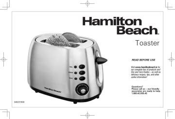 Hamilton Beach Toaster Oven Quick Manual | Manualzz