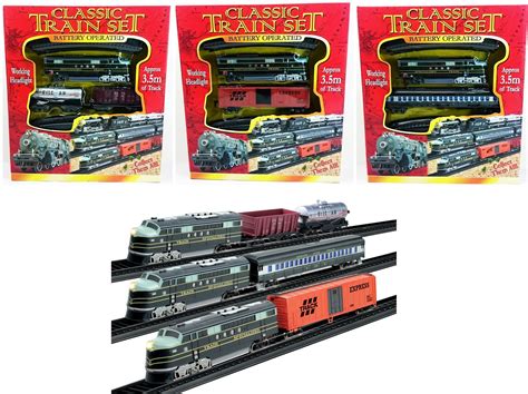 Battery Operated Train Set Carraige Light Up Trains 350cm Track Classic ...