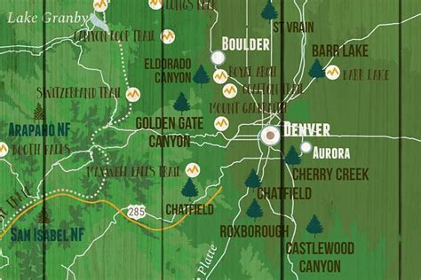 Colorado State Park Map, Push Pin Board – World Vibe Studio