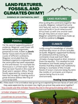 Continental Drift Interactive Worksheet by Stemper Fi | TPT