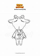Coloring page Animal Crossing Billy  Supercoloredcom sketch template