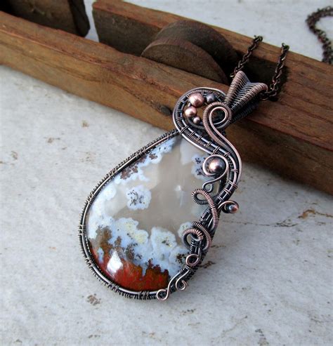 Wire Wrapped Garden Quartz Necklace Wire Wrap Natural Stone - Etsy | Wire wrapped jewelry, Wire ...