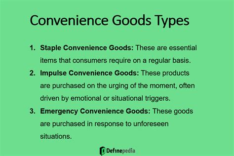 Convenience Goods: Meaning, Features, and Types | Definepedia