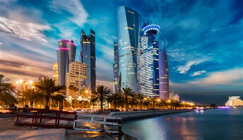 Evening Houses Skyscrapers Qatar 5k Wallpaper,HD World Wallpapers,4k ...