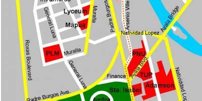 Tup manila map - Map of tup manila (Philippines)