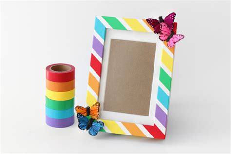 Colorful Rainbow Craft: DIY Picture Frame Paper Mart Blog