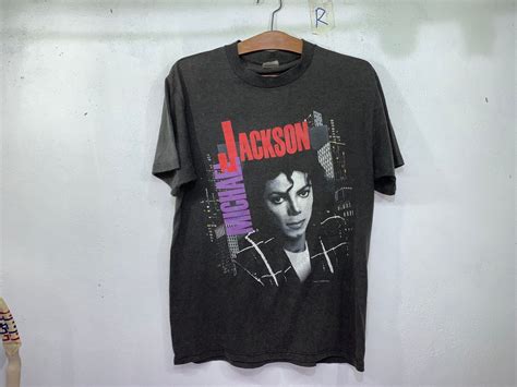 VTG Michael Jackson Bad Tour 1988 king Of Pop Beat It Moonwalk T-Shirt ...