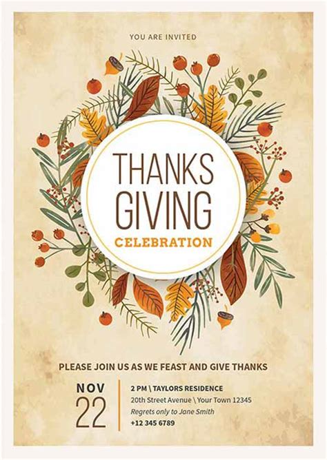 Thanksgiving Event Flyer Template - Holiday & Event Flyer - FFFLYER