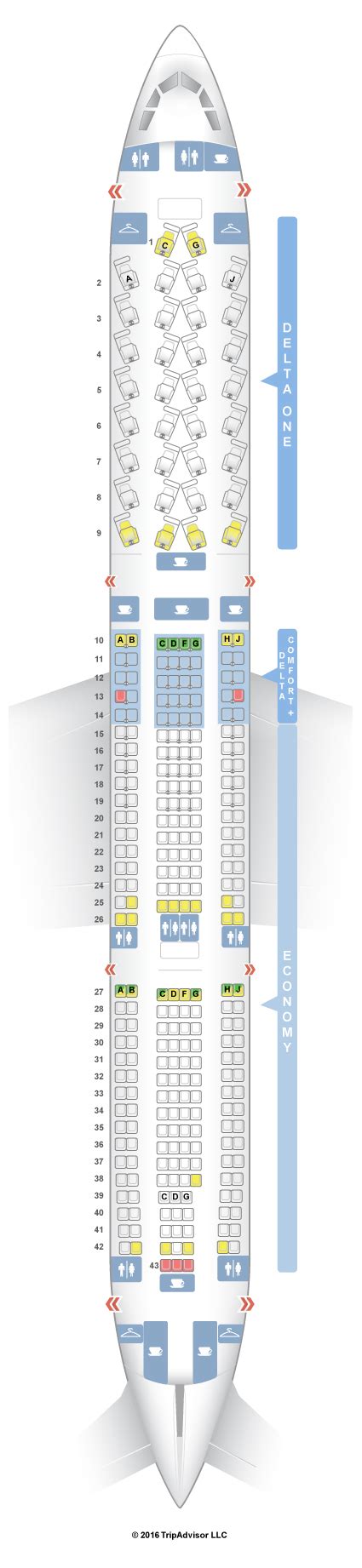 Delta Airbus A333 Seating Chart