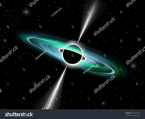 Vector Illustration Black Hole Makes Radiation Stock Vector (Royalty ...